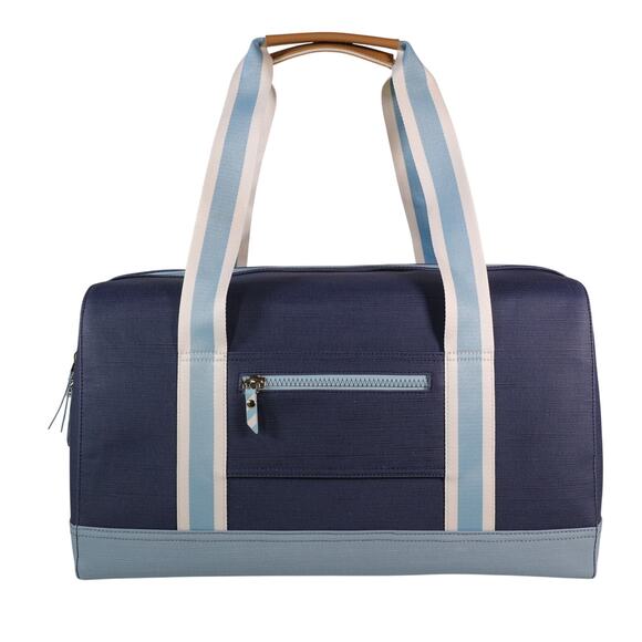 Spartina 449 Armada Travel Duffle Bag - Navy Blue Stripe - NWT - Picture 2 of 8